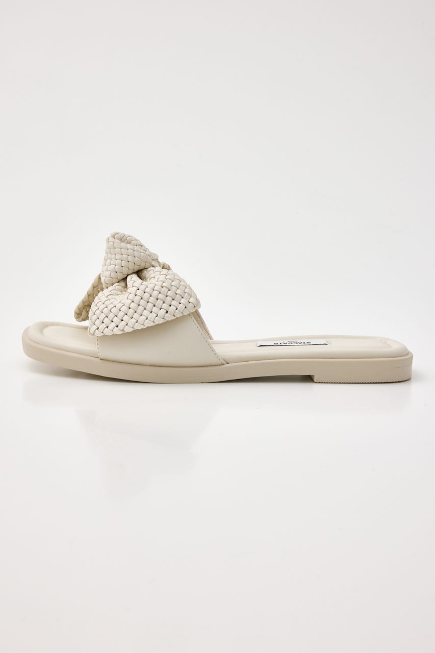 BIGリボンイントレチャートフラット WHT 24.0cm