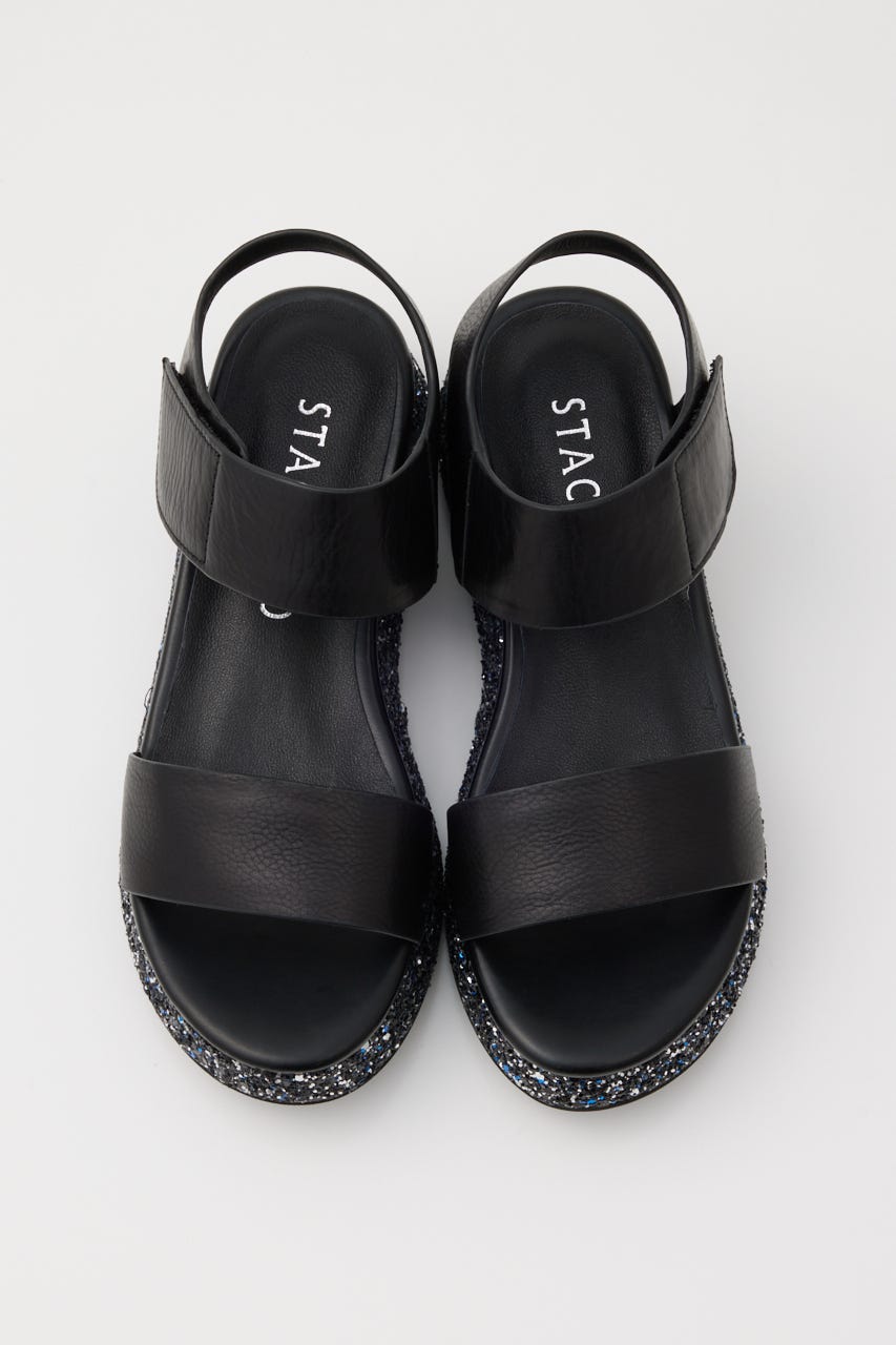 美品】STACCATO スタッカート シルバーサンダル