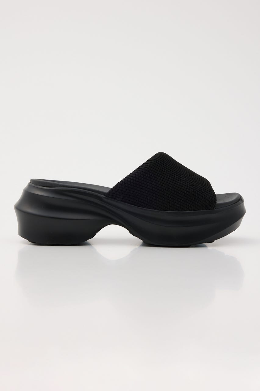 ユーミーニットサンダル BLK 22.0cm