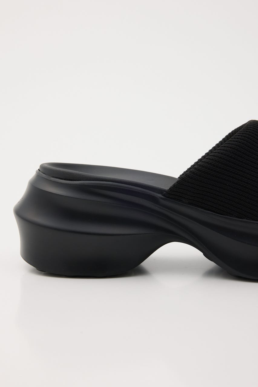 ユーミーニットサンダル BLK 22.0cm