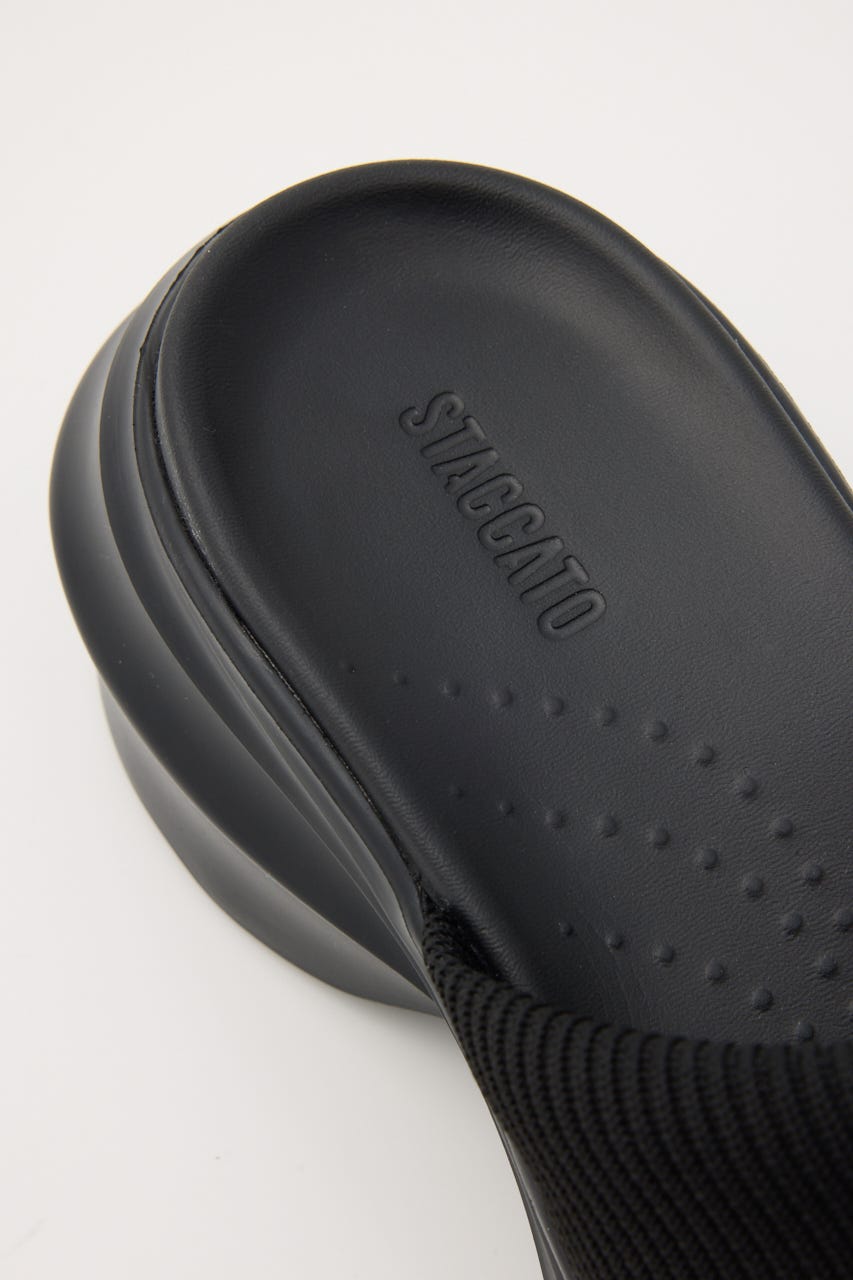 ユーミーニットサンダル BLK 22.0cm