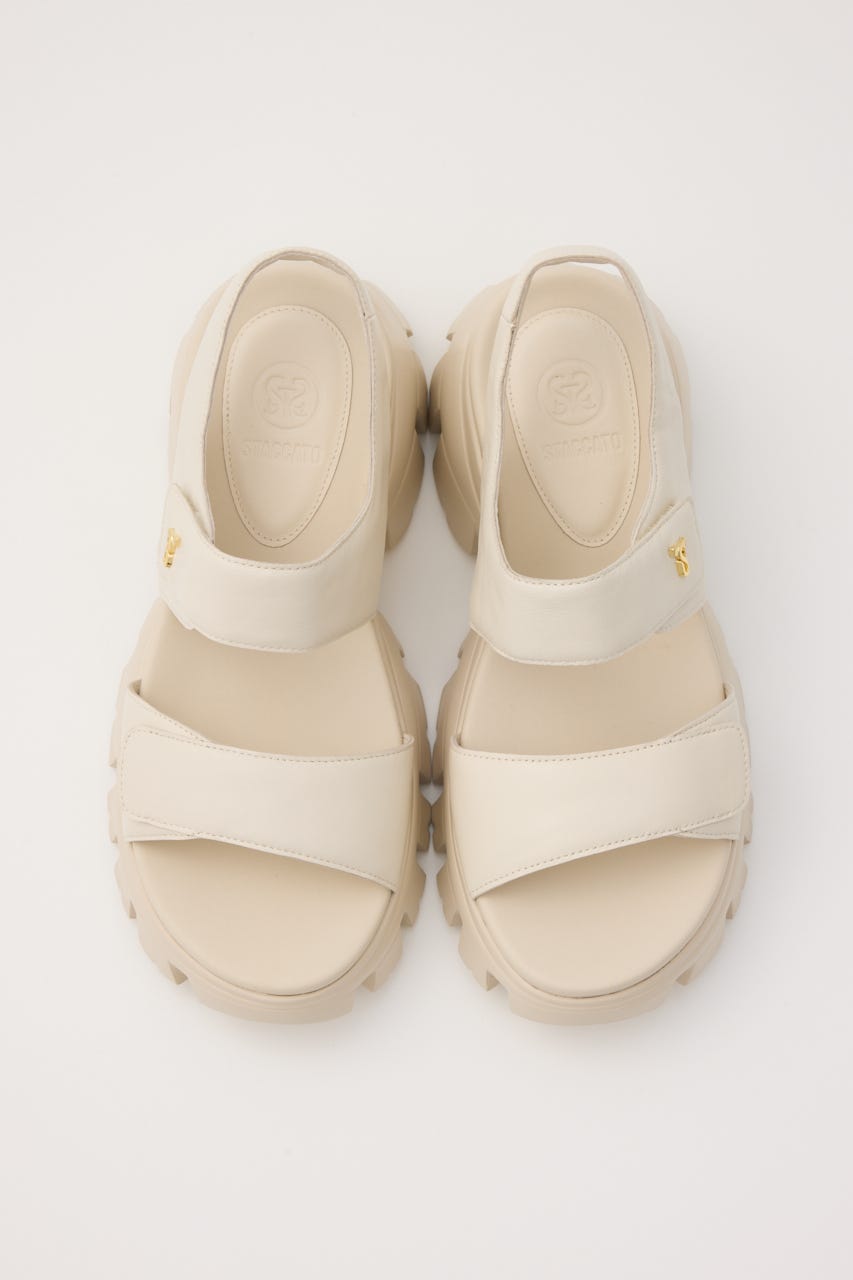 STACCATOコスモスラギッドソールサンダル ゴールドベージュ22.5cm美品 STACCATO | コスモスラギッドソールサンダル (サンダル ) |SHEL