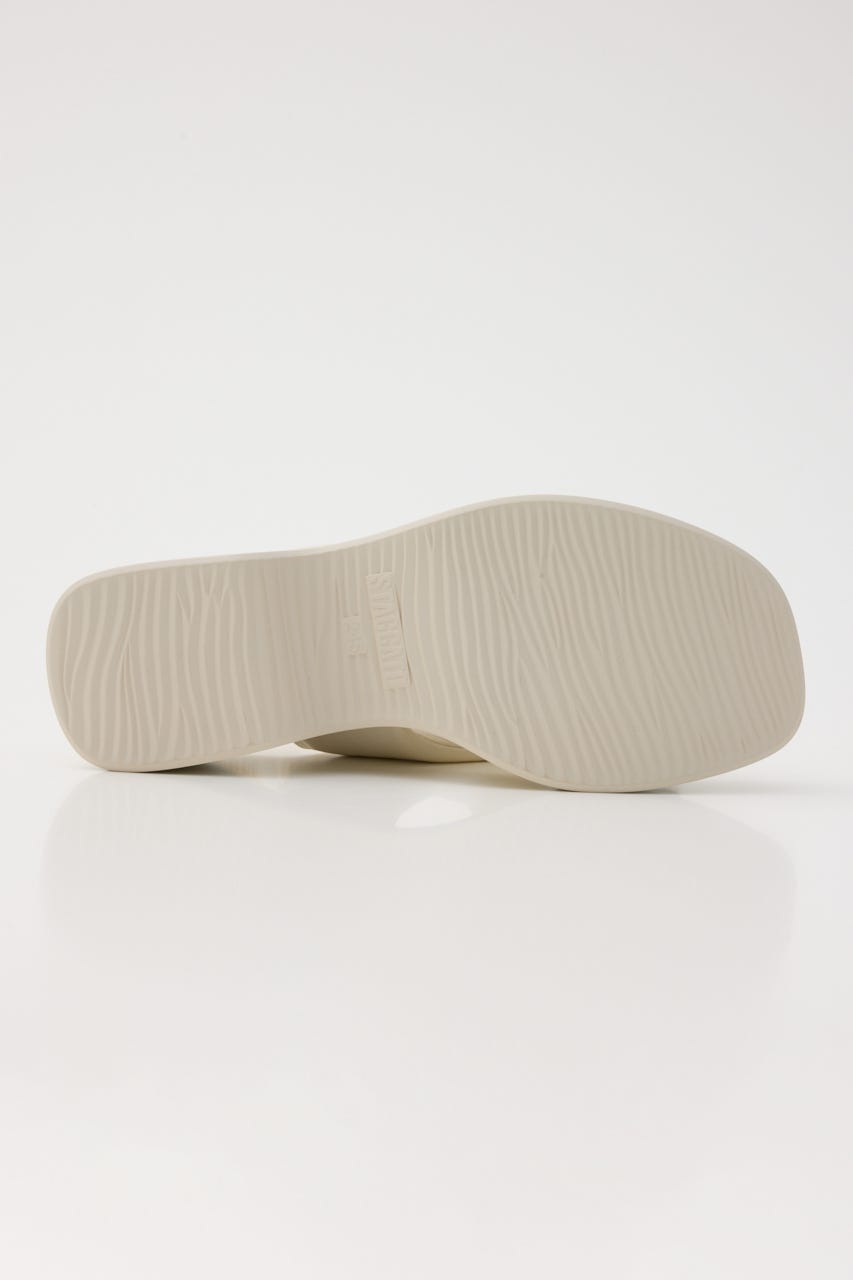 ベックイプラットフォームクロスサンダル WHT 24.0cm