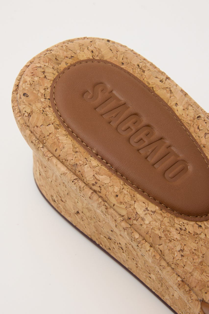 スタカートコルクフラットサンダル STACCATO | アヴィールコルクプラットフォーム (サンダル