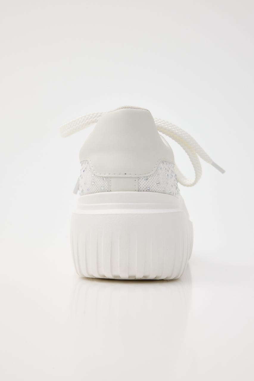 ラメッシュライトハイスリッポン 柄WHT 24.0cm