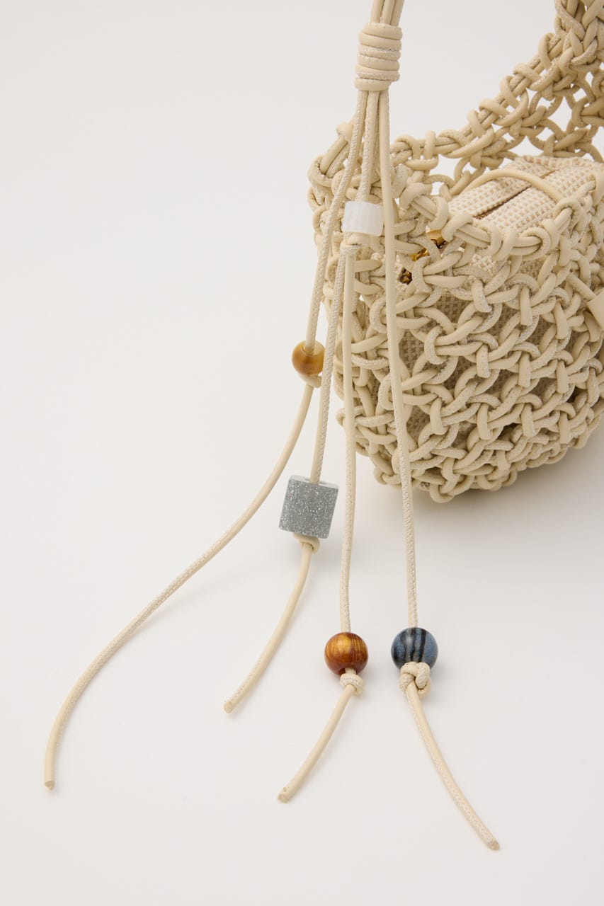 ストロー2wayハンドバッグ ECRU FREE