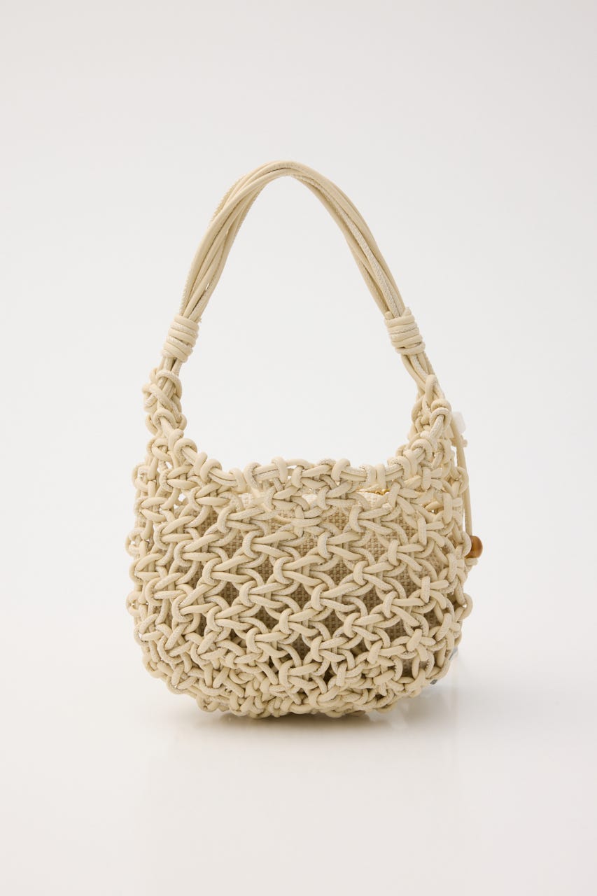 ストロー2wayハンドバッグ ECRU FREE