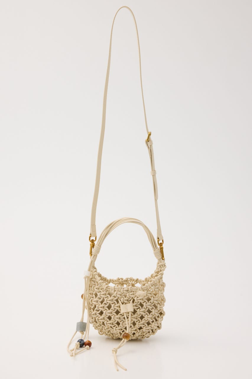 ストロー2wayハンドバッグ ECRU FREE