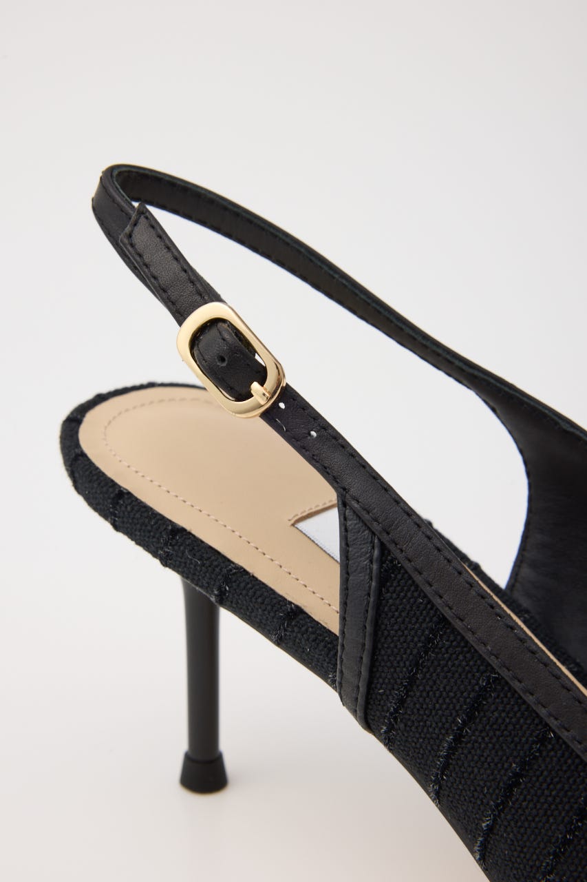 リーベバックスリングパンプス BLK 24.5cm