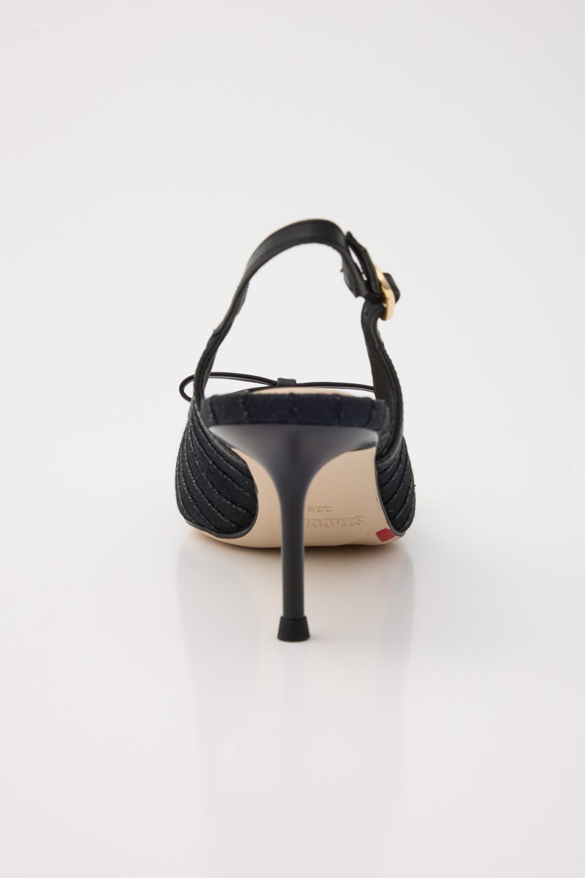 リーベバックスリングパンプス BLK 24.5cm