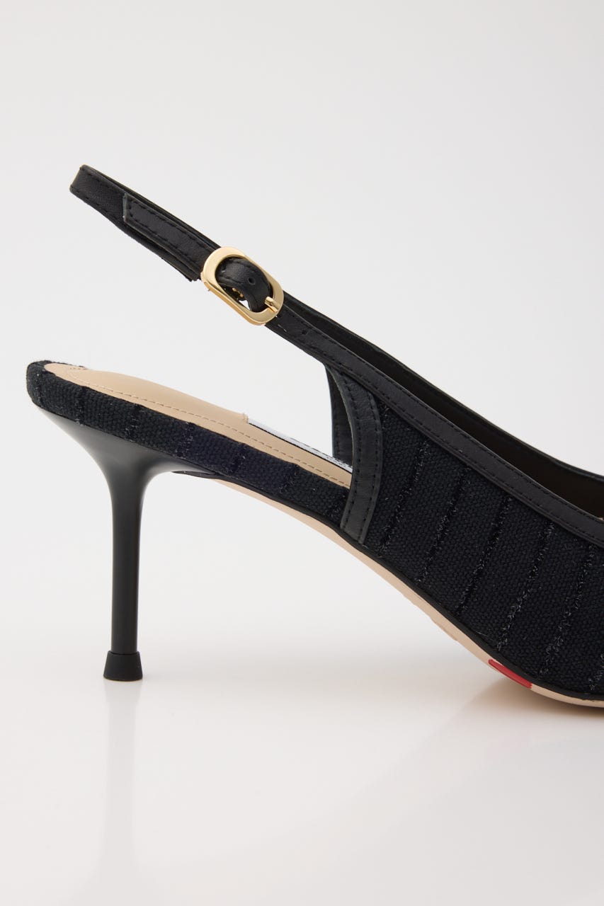 リーベバックスリングパンプス BLK 24.5cm