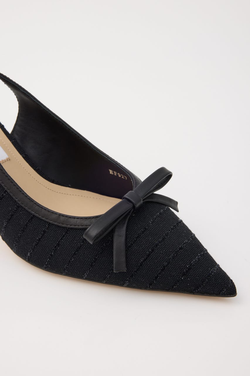 リーベバックスリングパンプス BLK 24.5cm