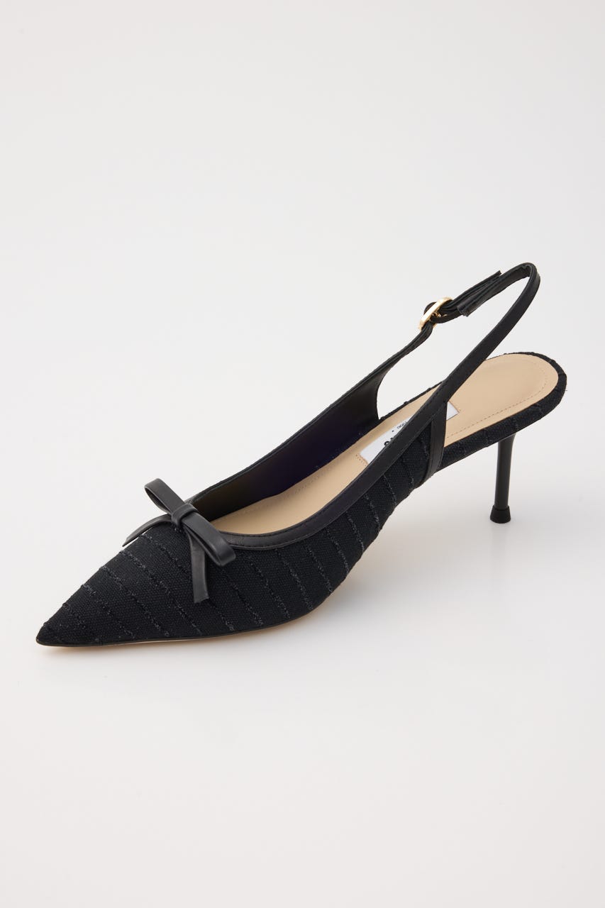 リーベバックスリングパンプス BLK 24.5cm
