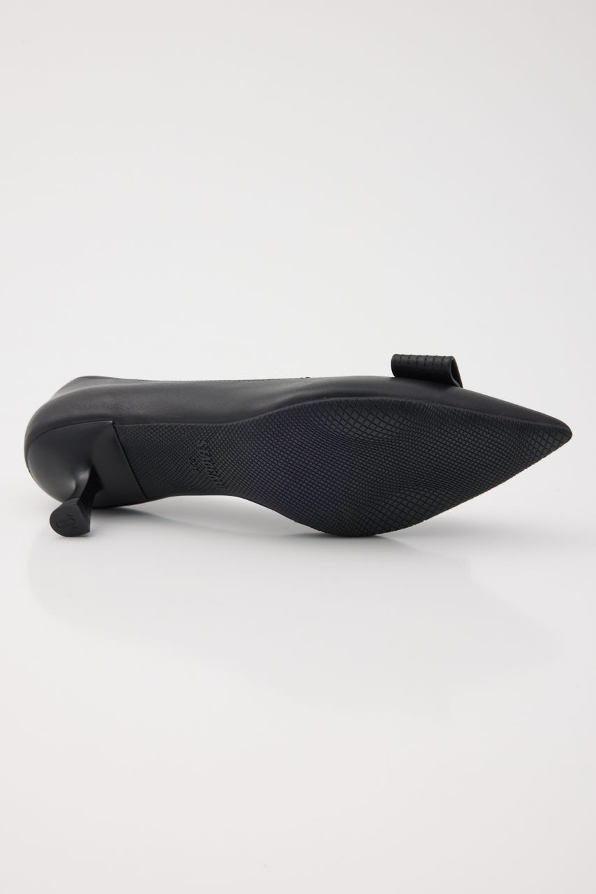 ラニーキトゥンヒールパンプス BLK 24.0cm