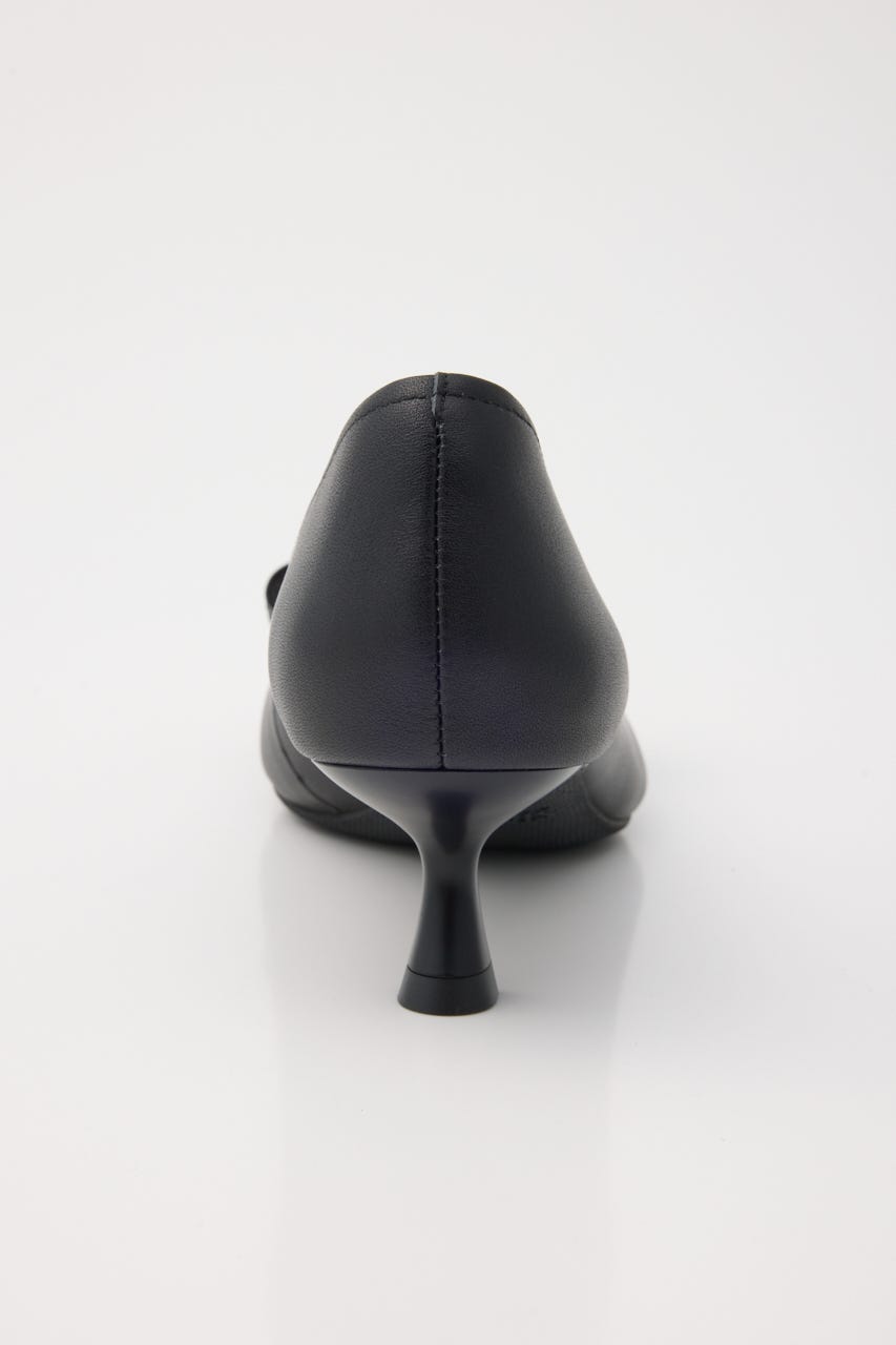 ラニーキトゥンヒールパンプス BLK 24.0cm