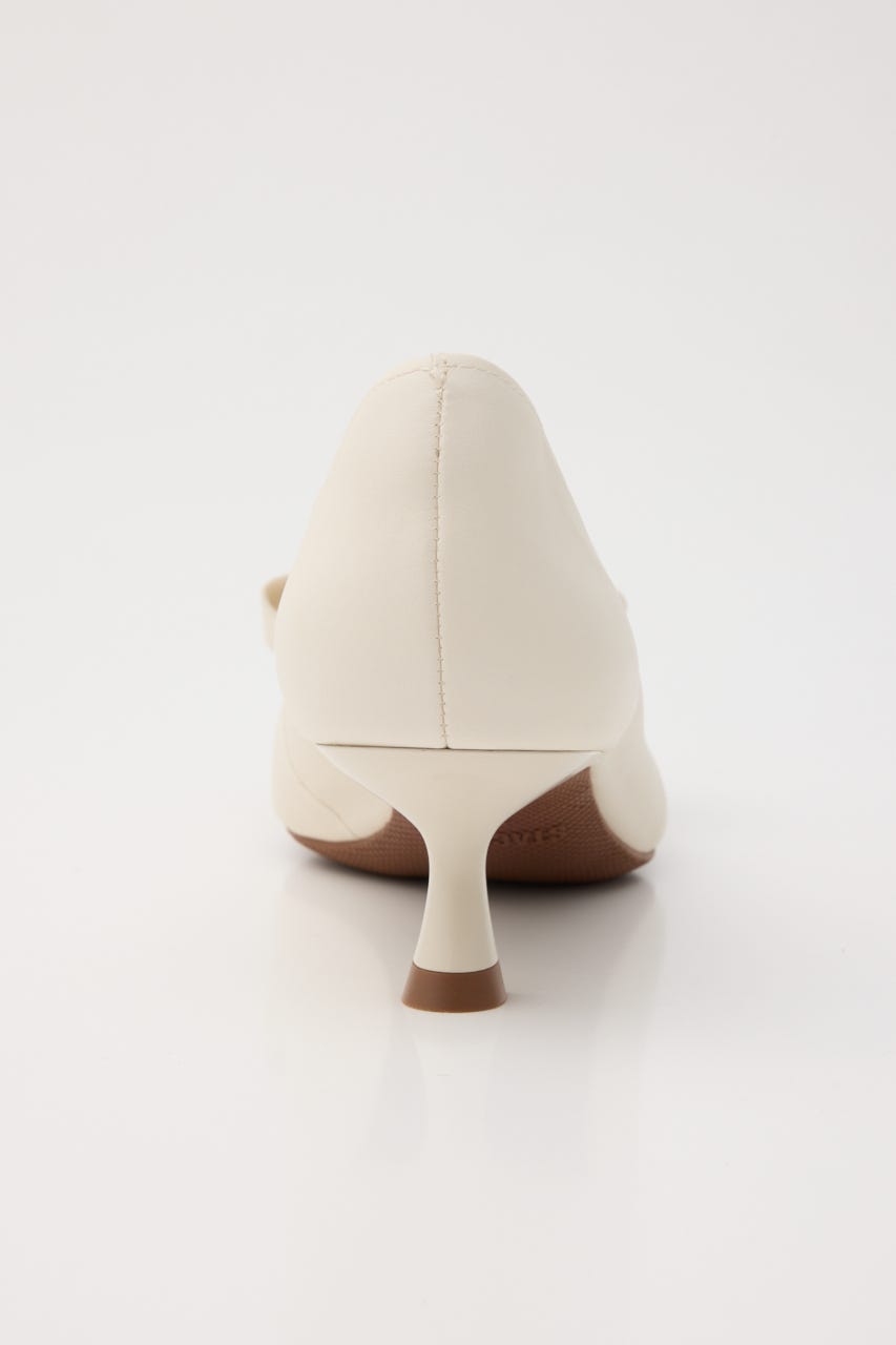 ラニーキトゥンヒールパンプス WHT 23.0cm