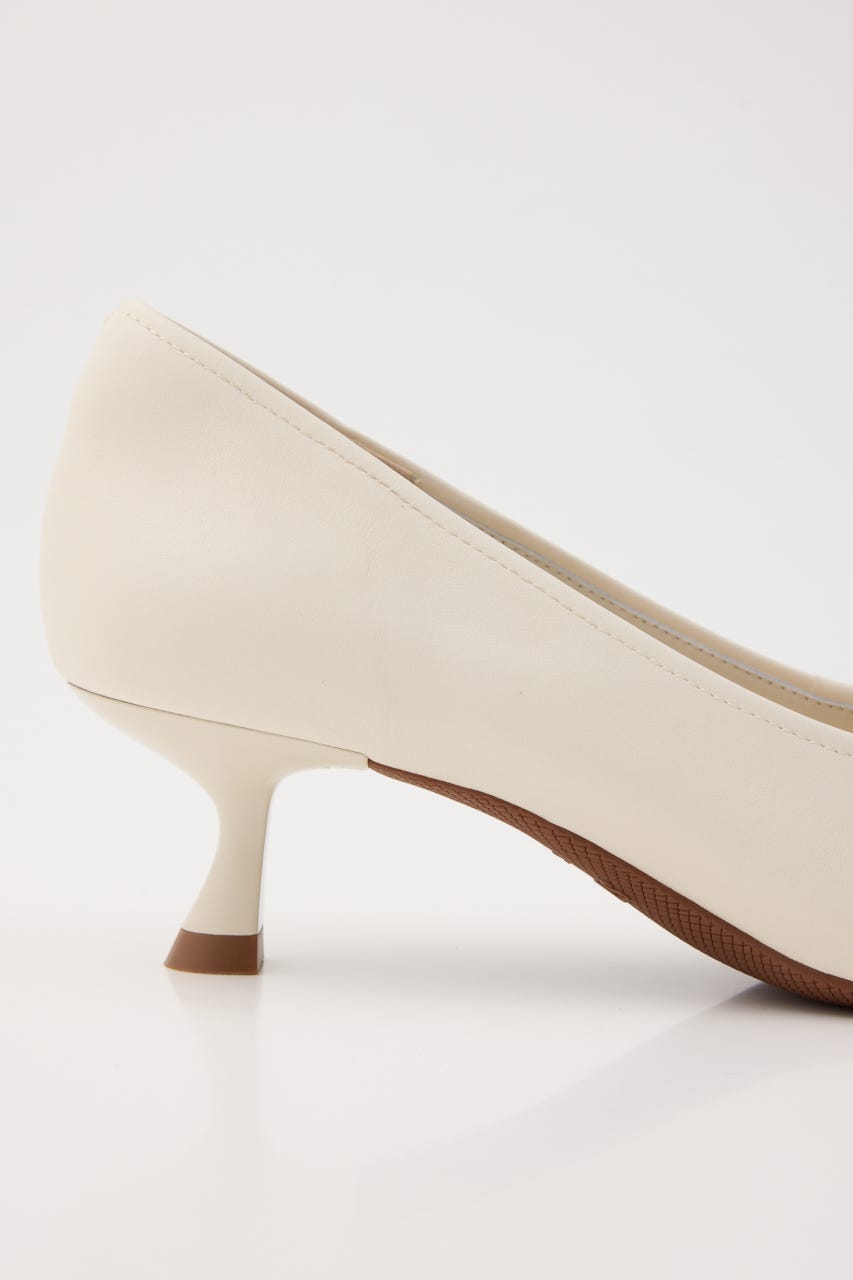 ラニーキトゥンヒールパンプス WHT 23.0cm