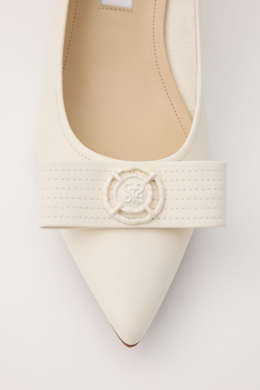 ラニーキトゥンヒールパンプス WHT 23.0cm