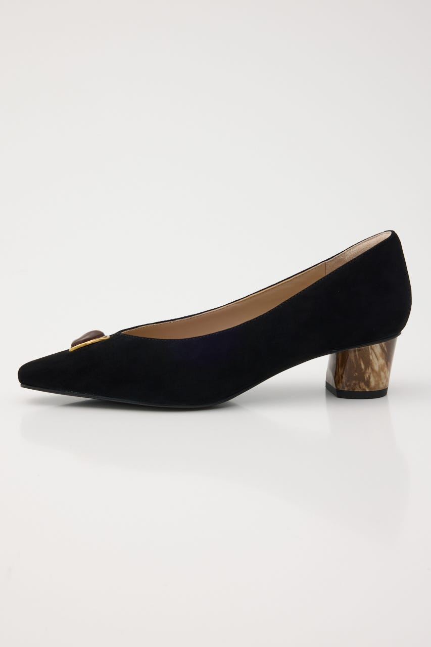 モダンマーブルヒールシューティー D/BLK 23.5cm