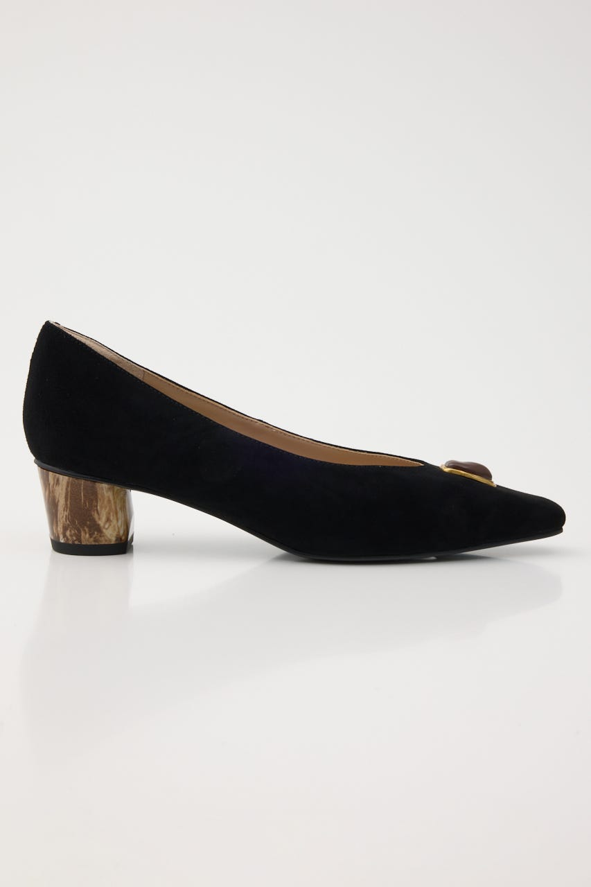 モダンマーブルヒールシューティー D/BLK 23.5cm