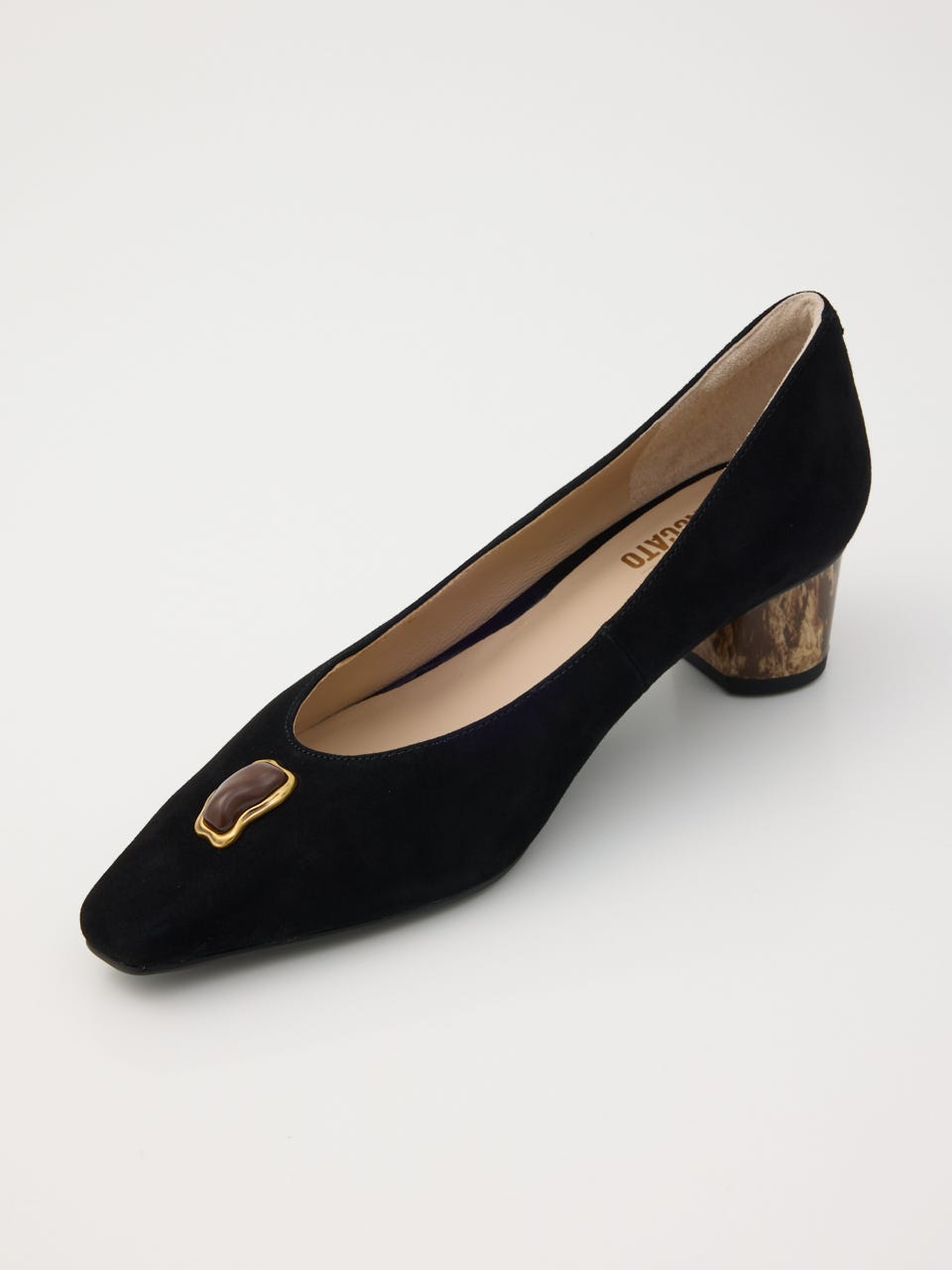 モダンマーブルヒールシューティー D/BLK 23.5cm