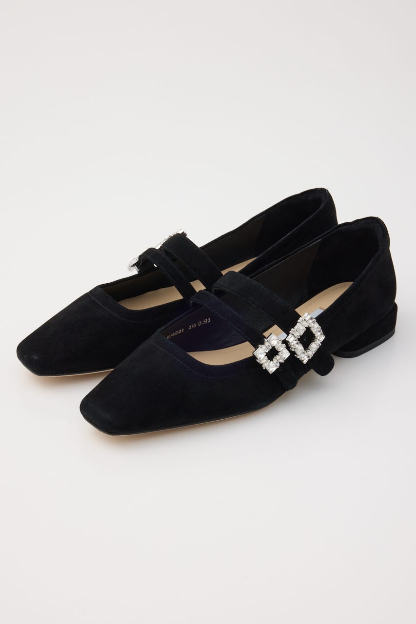 シャルビーバックルベルトパンプス D/BLK 22.5cm