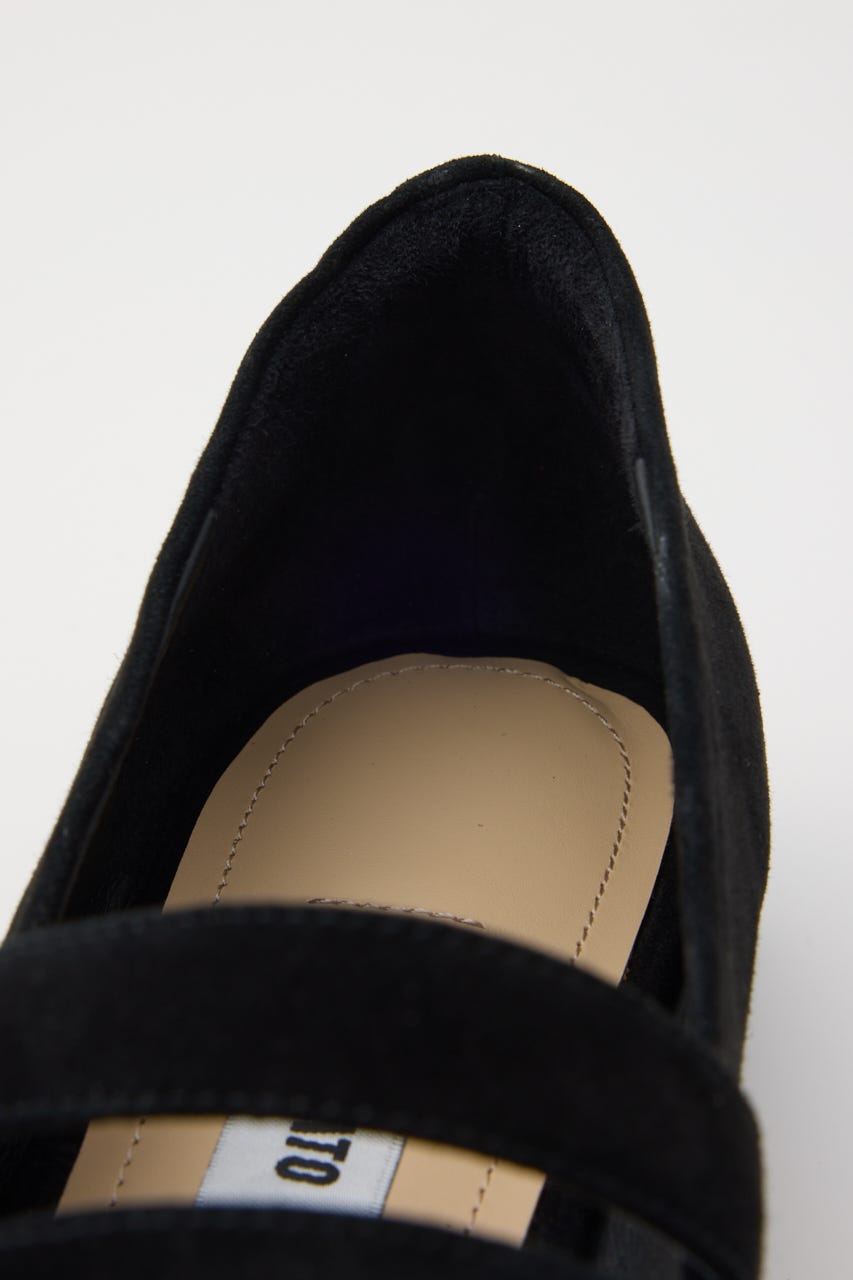シャルビーバックルベルトパンプス D/BLK 22.5cm