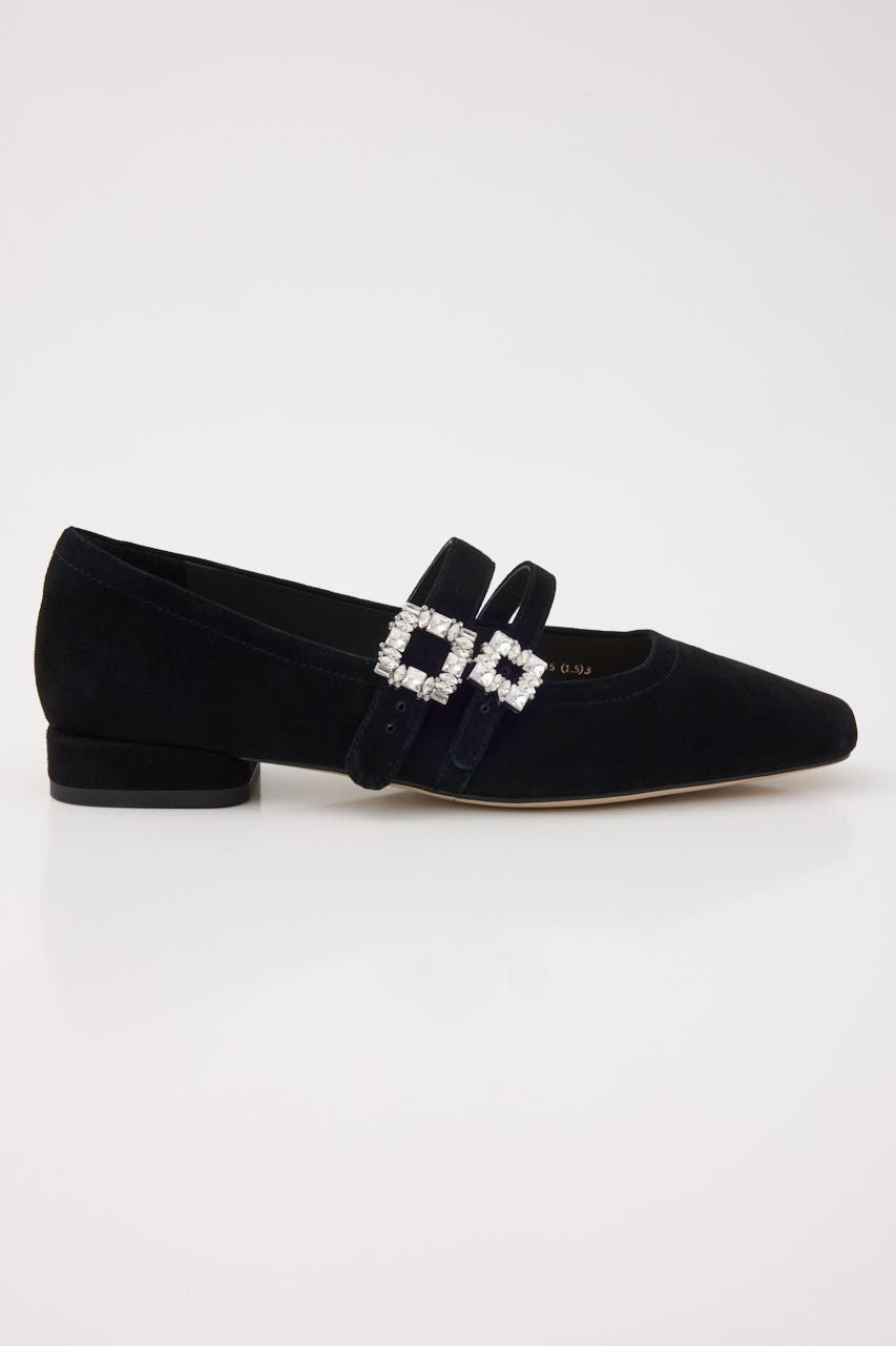 シャルビーバックルベルトパンプス D/BLK 22.5cm