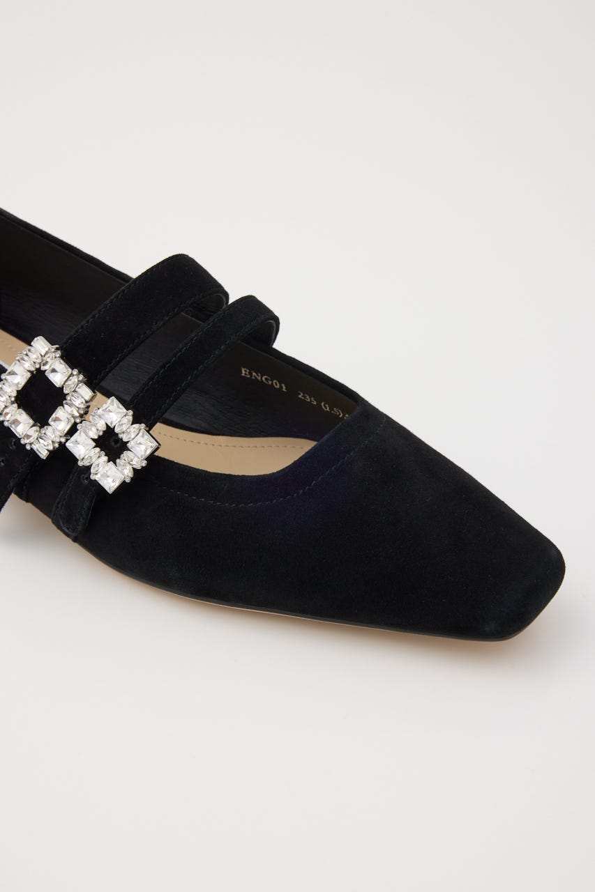 シャルビーバックルベルトパンプス D/BLK 22.5cm