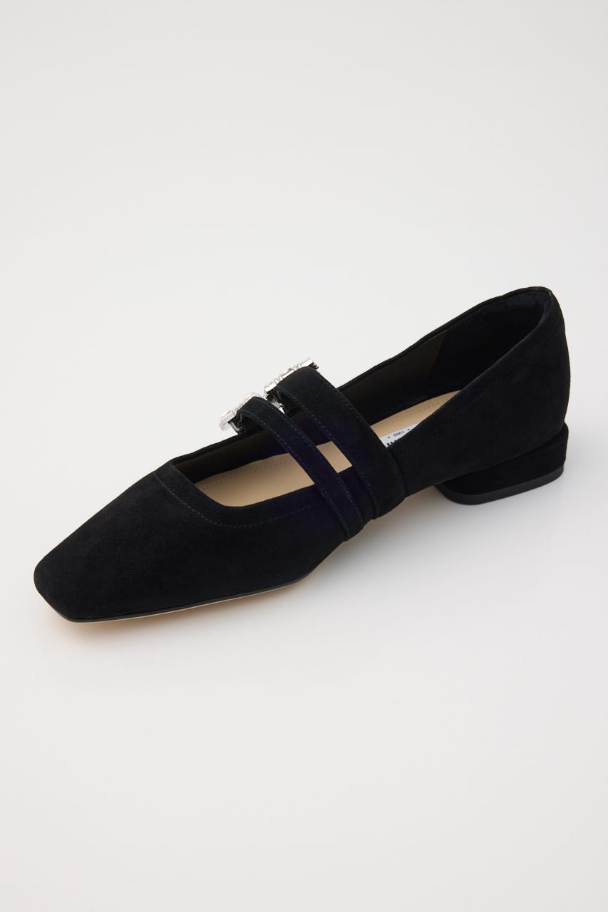 シャルビーバックルベルトパンプス D/BLK 22.5cm