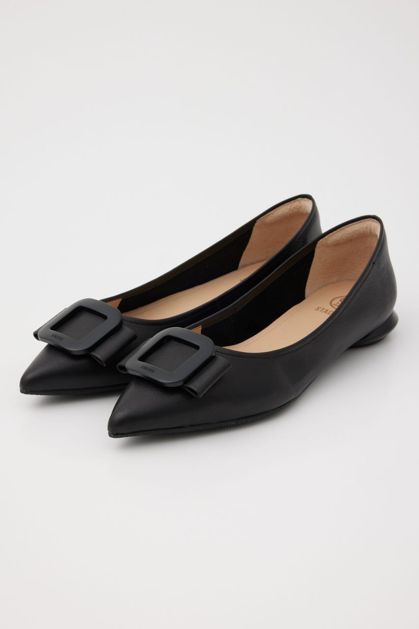 ミルーレフラットシューズ BLK 23.0cm