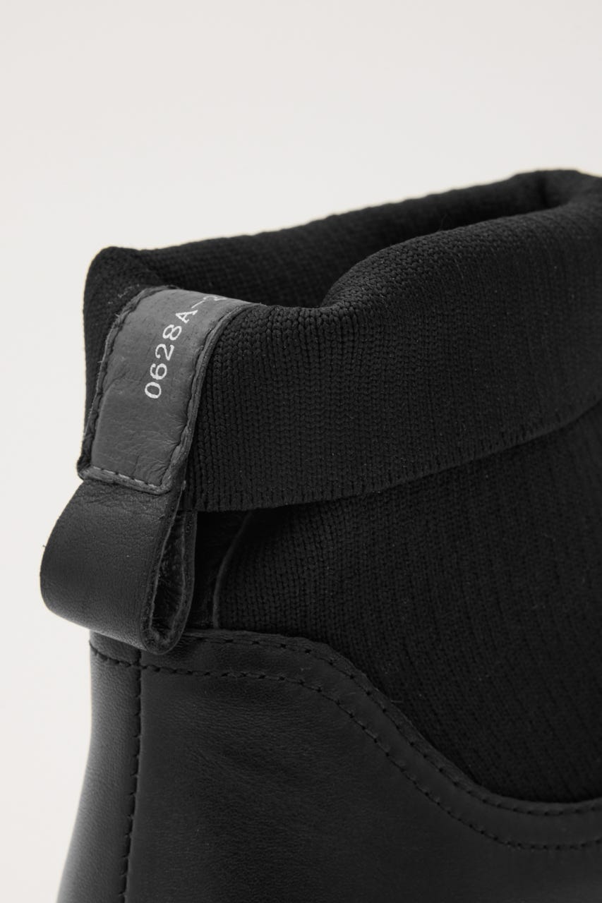 ドルチェニットコンビライトソールブーツ BLK 22.5cm