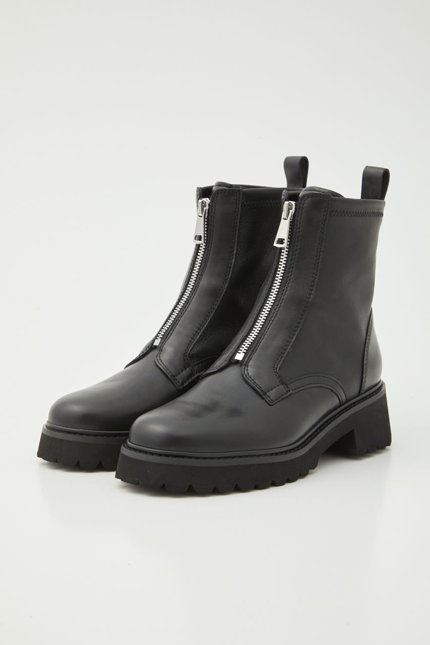 ミルキーIラインzipブーツ BLK 22.5cm