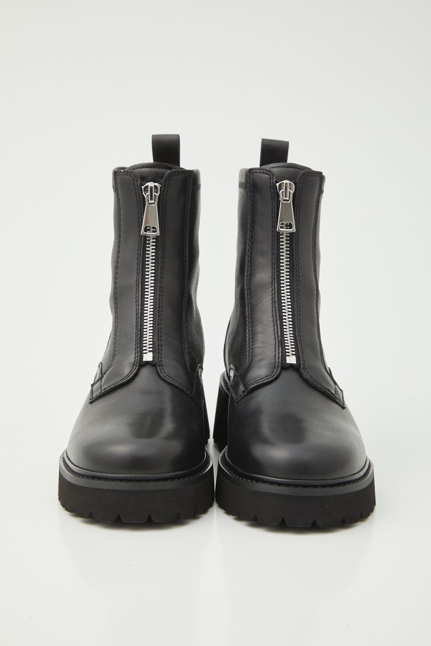 ミルキーIラインzipブーツ BLK 22.5cm