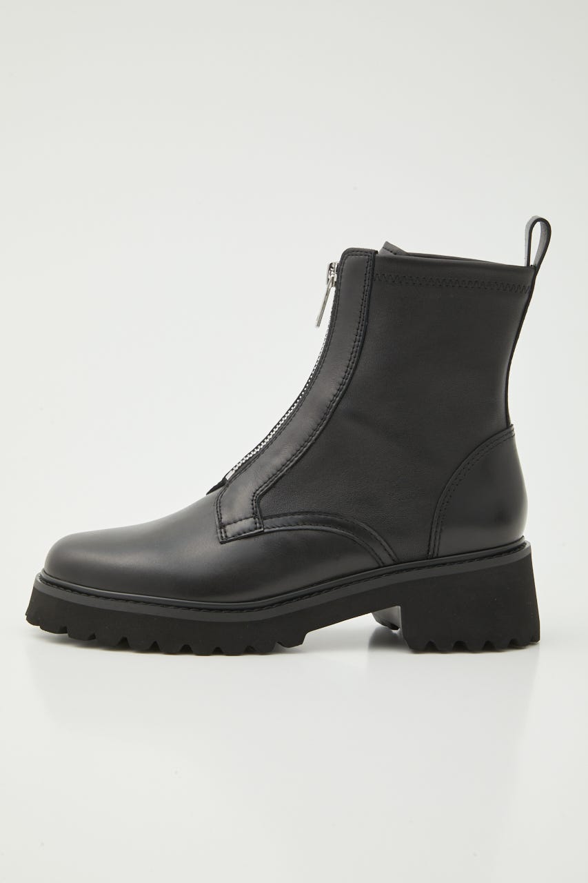 ミルキーIラインzipブーツ BLK 22.5cm