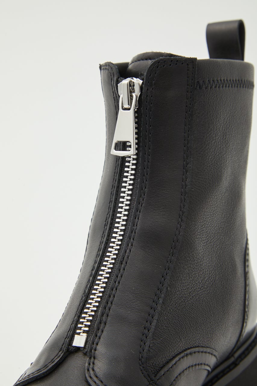 ミルキーIラインzipブーツ BLK 22.5cm