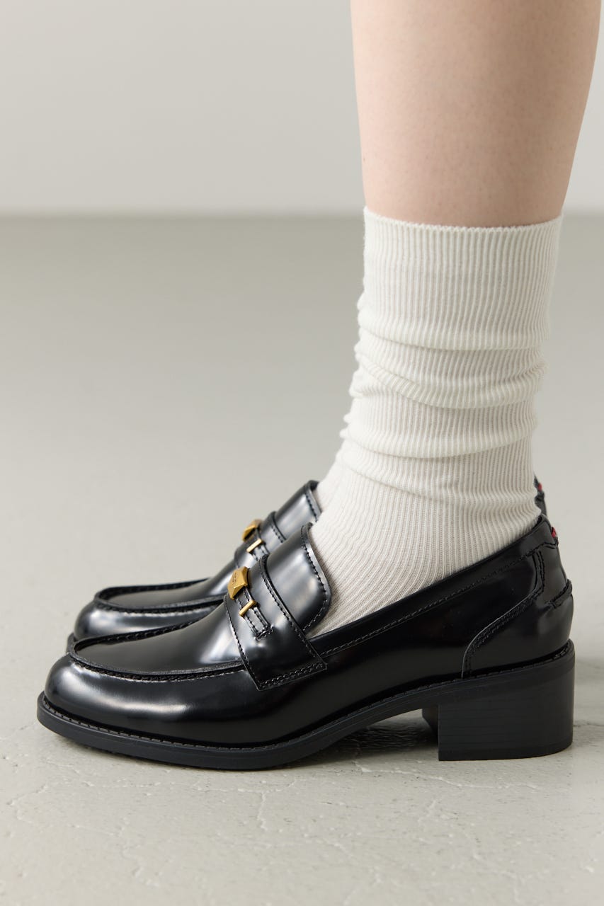 ポリゴンクラスローファー BLK 22.0cm