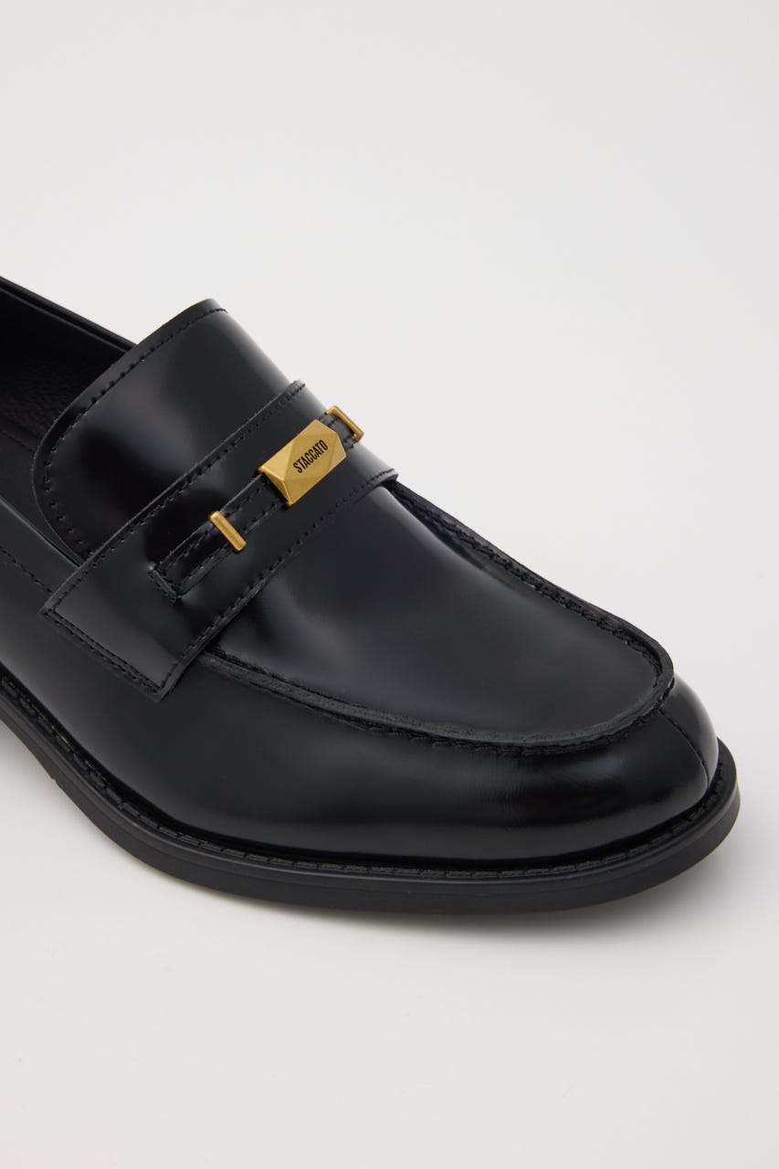 ポリゴンクラスローファー BLK 22.0cm