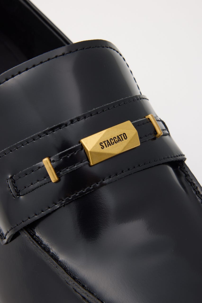 ポリゴンクラスローファー BLK 22.0cm