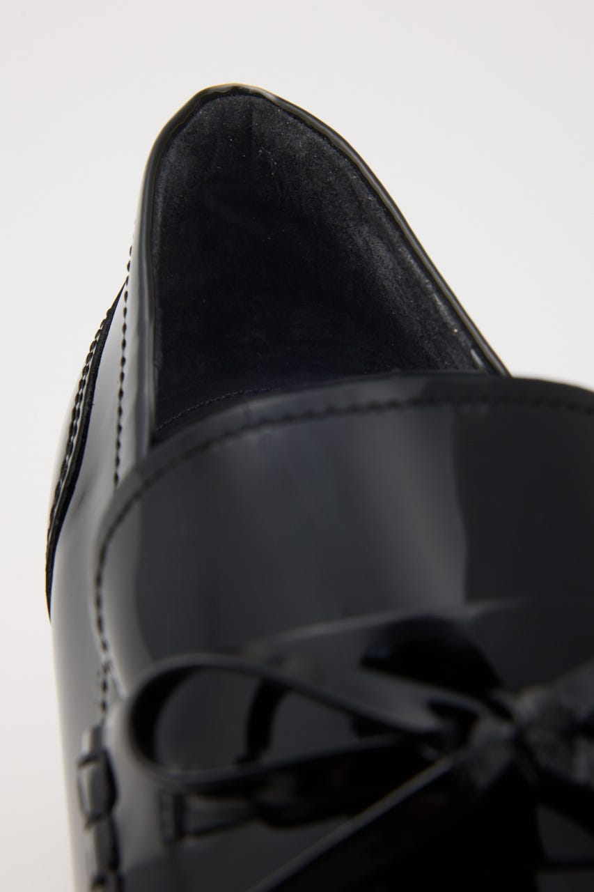 アンブルリボンヒールローファー BLK 25.0cm