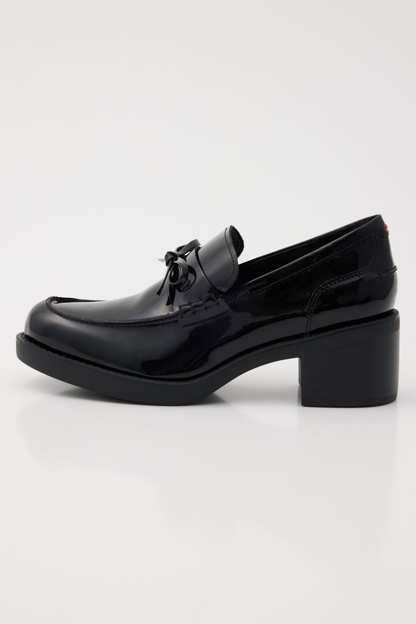 アンブルリボンヒールローファー BLK 25.0cm