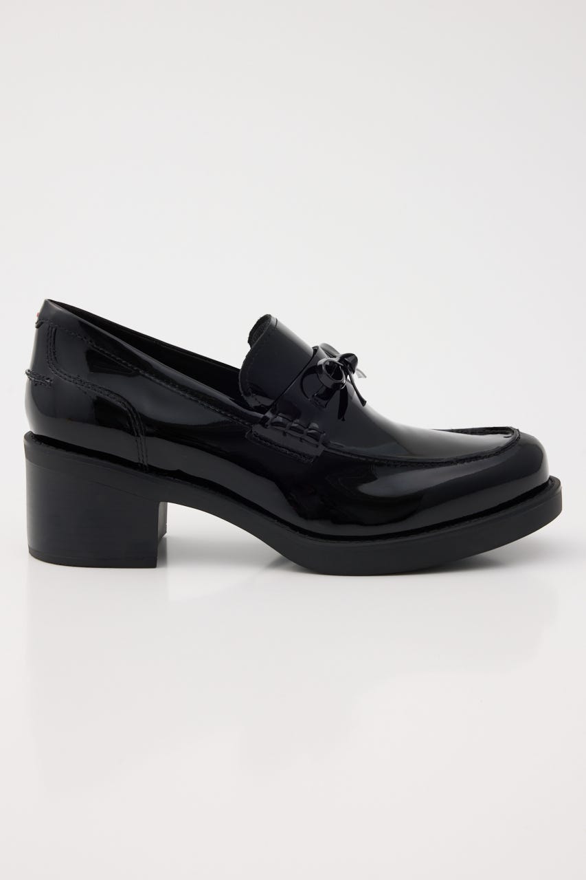 アンブルリボンヒールローファー BLK 25.0cm