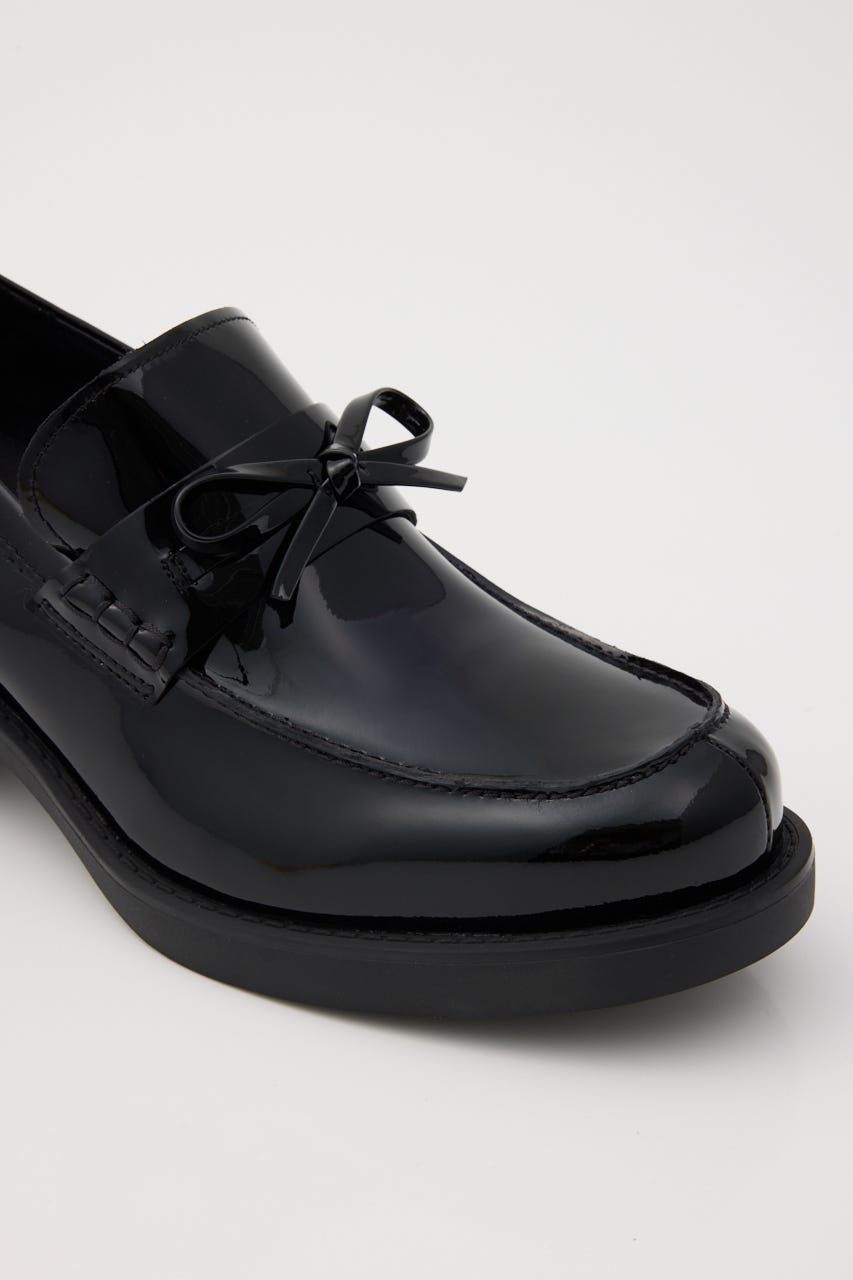アンブルリボンヒールローファー BLK 25.0cm