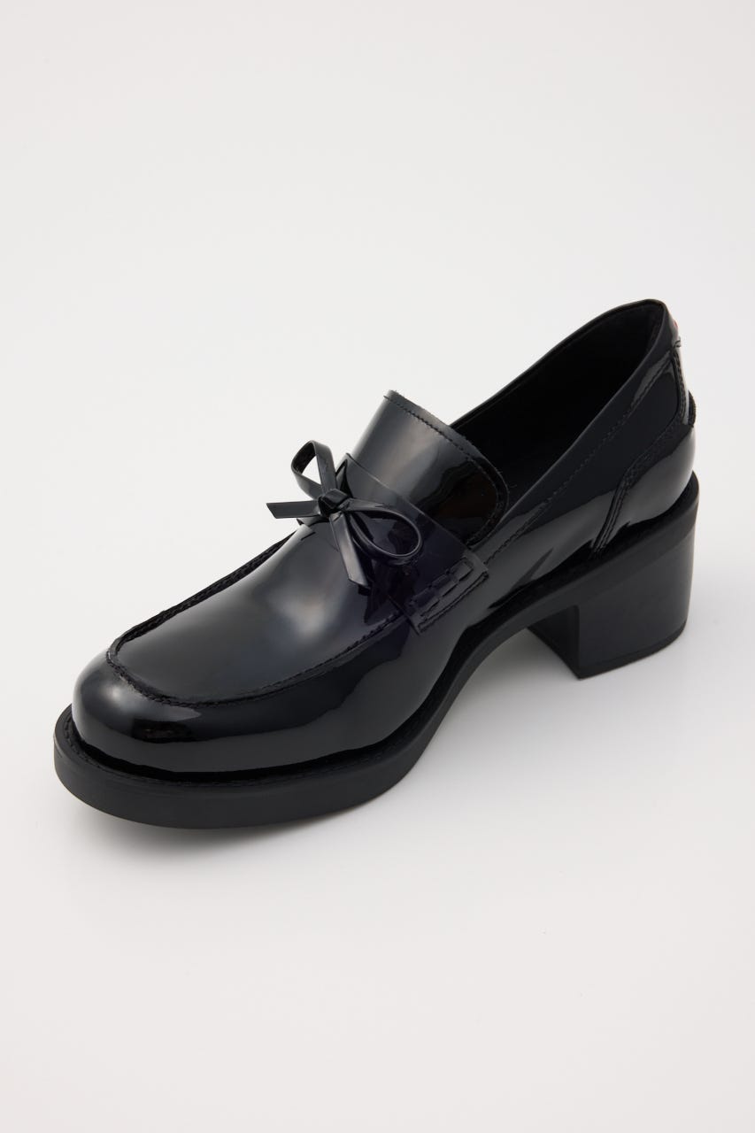 アンブルリボンヒールローファー BLK 25.0cm