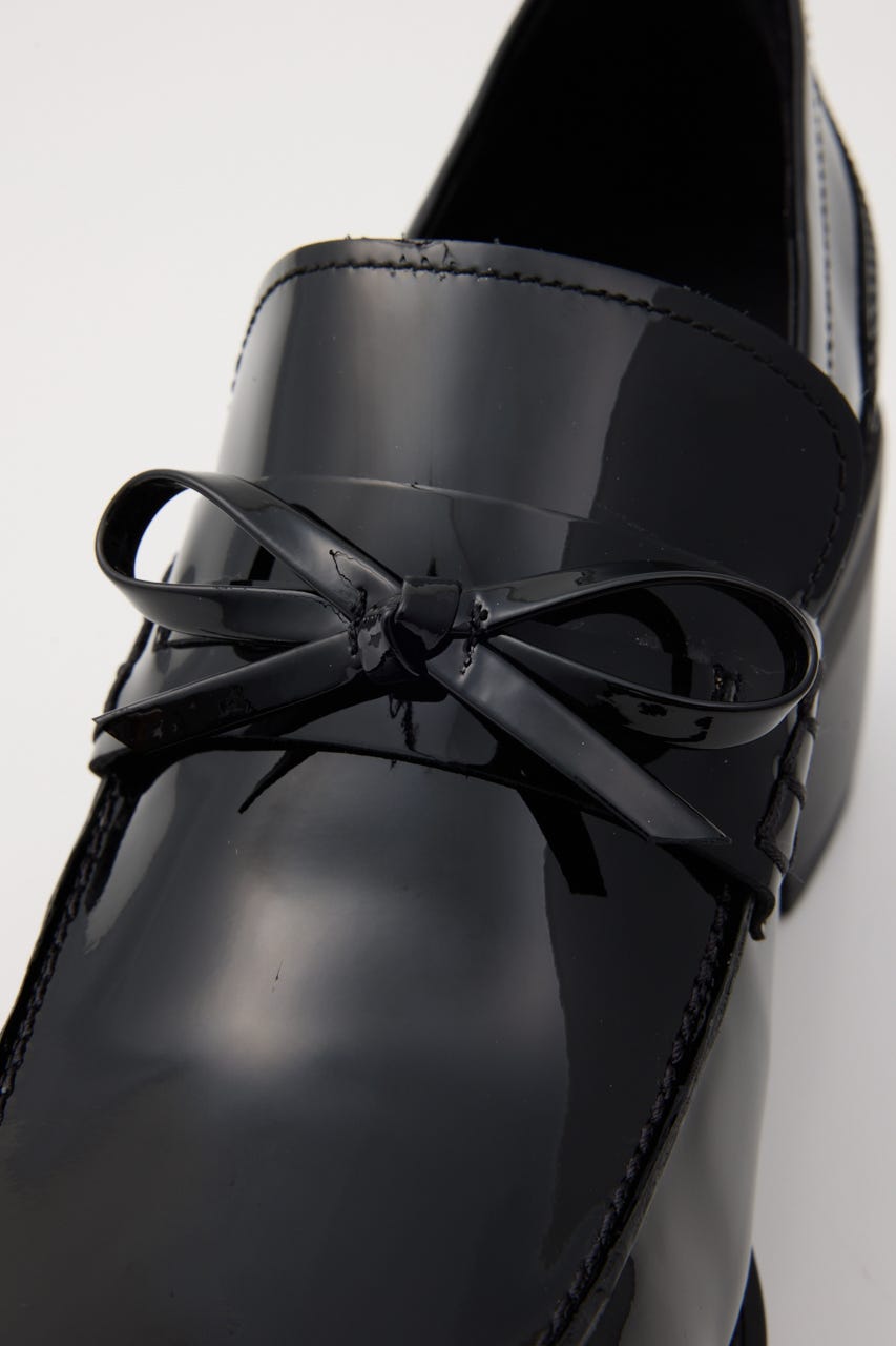 アンブルリボンヒールローファー BLK 25.0cm