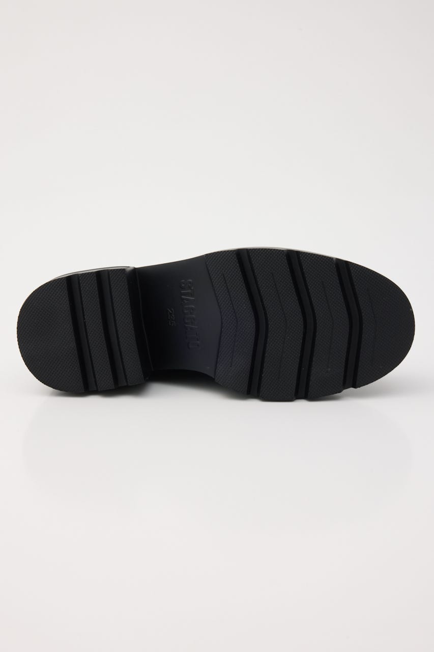 ガイルタンクヒールローファー BLK 24.0cm