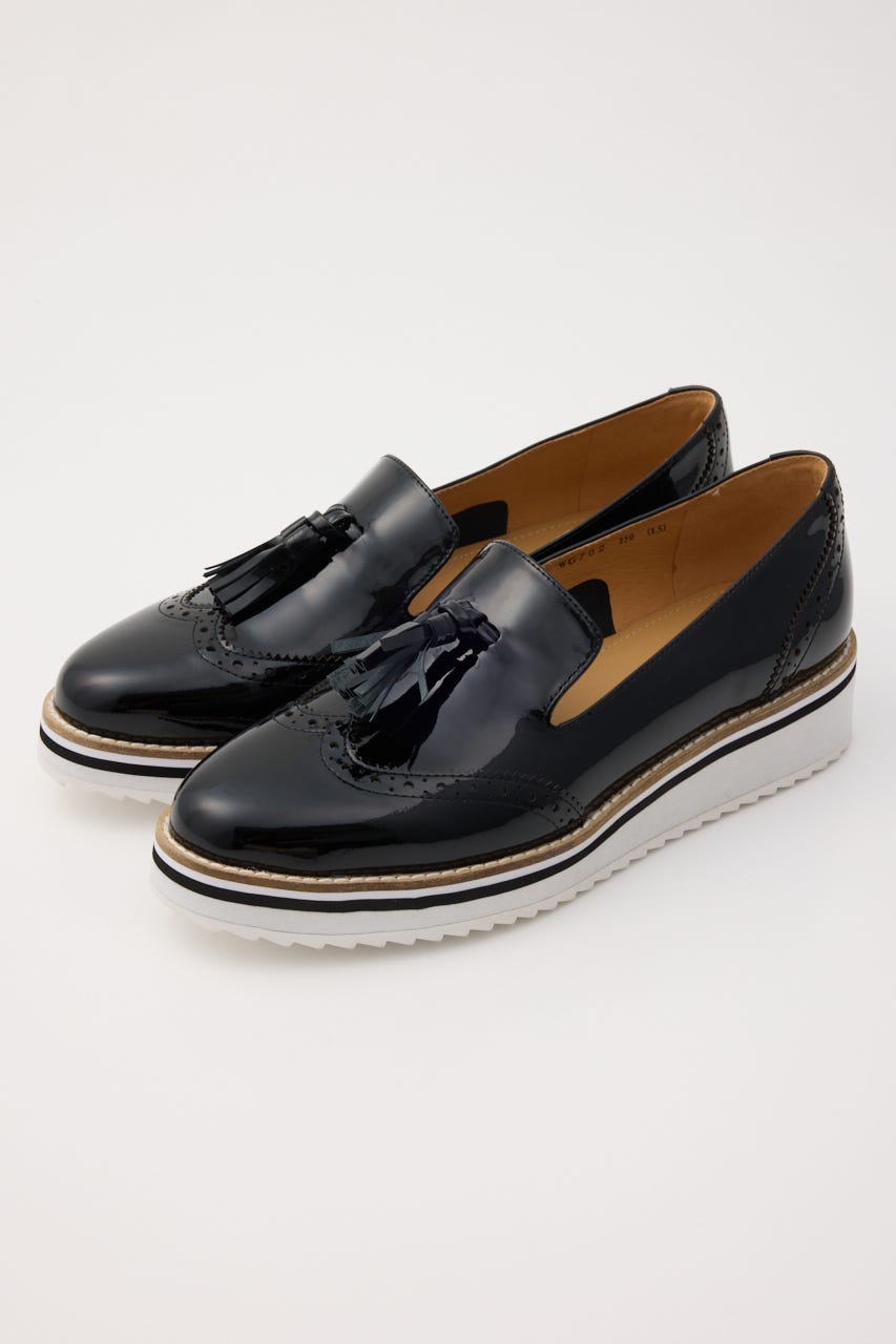 デザインソールタッセルローファー L/BLK 25.0cm
