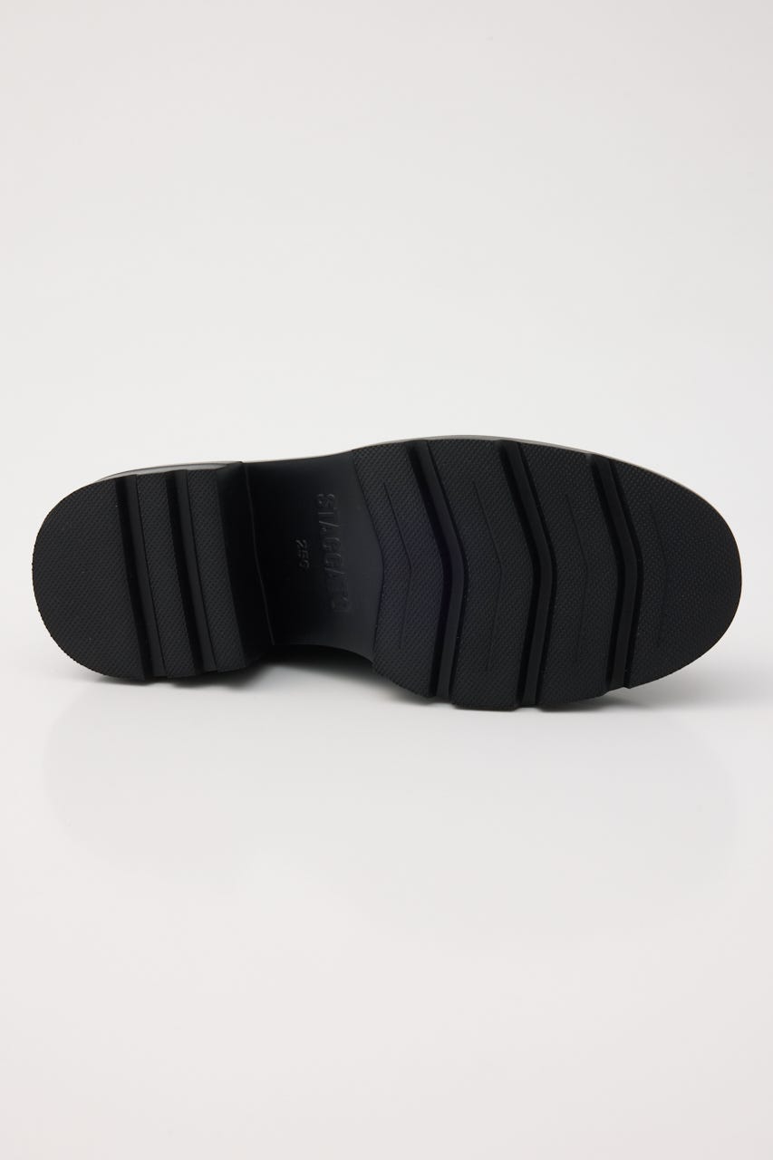 アリアタンクヒールローファー L/BLK 23.0cm