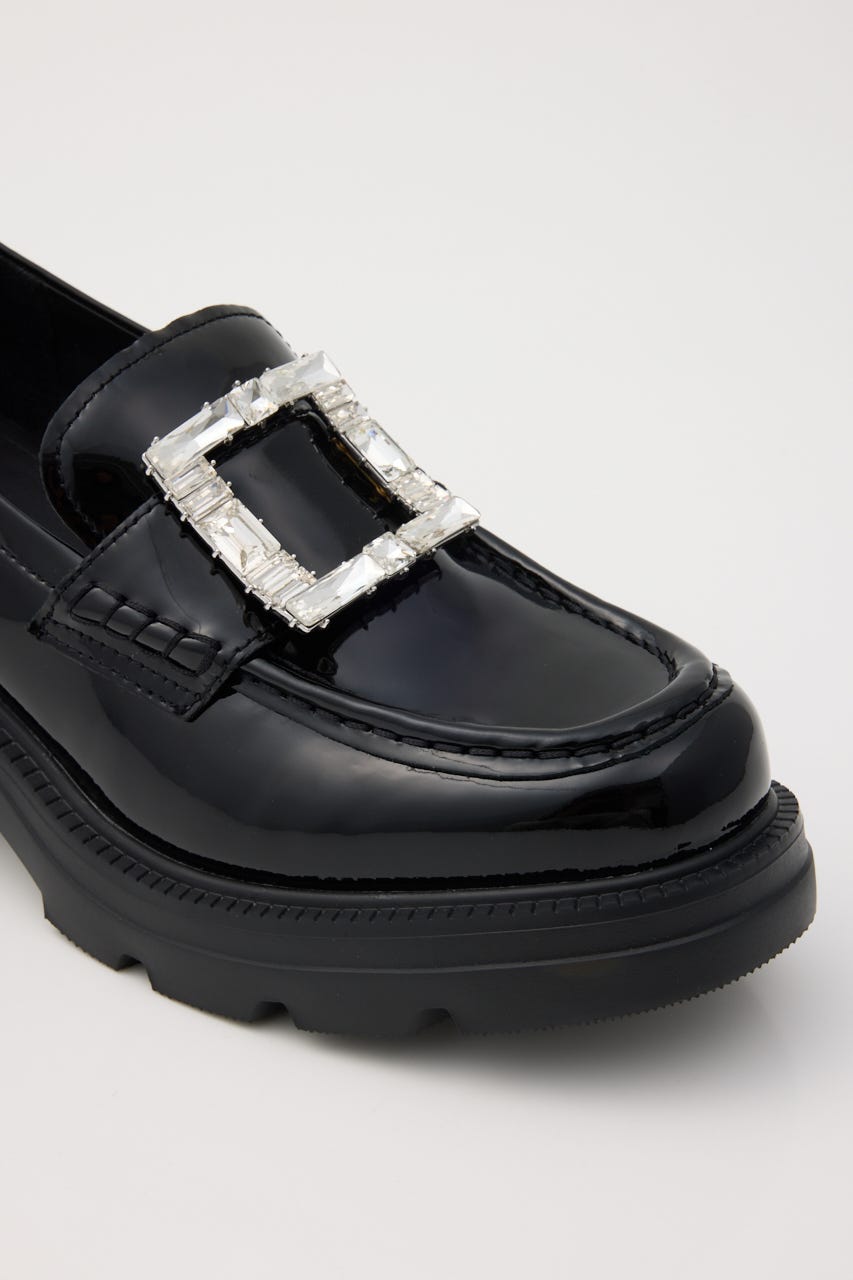 アリアタンクヒールローファー L/BLK 23.0cm