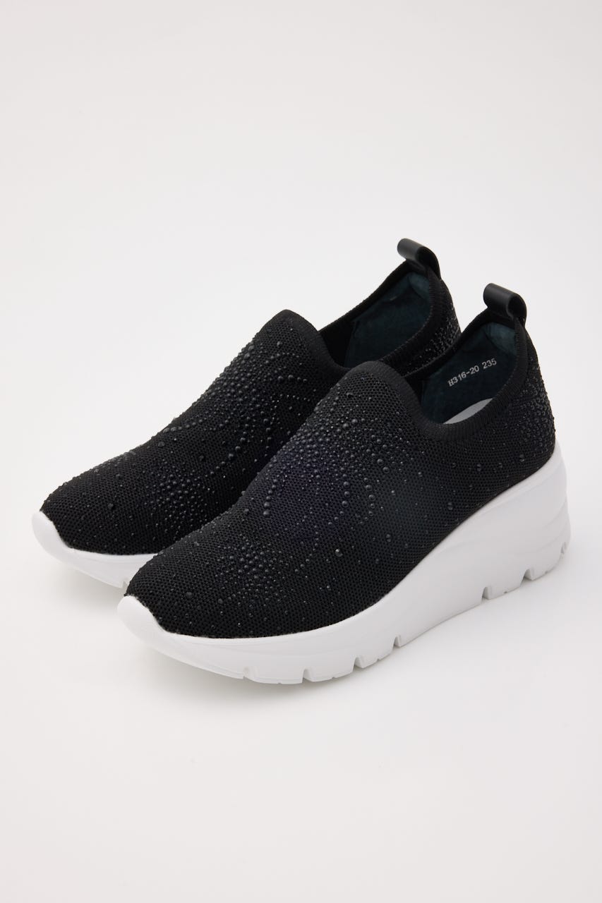 【再入荷】アルビジアハイヒールスリッポン BLK 23.5cm